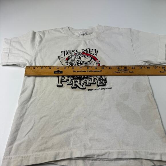 2011 Del Sol Color Change Youth Small Roatan Honduras Pirate T Shirt White - Picture 8 of 12